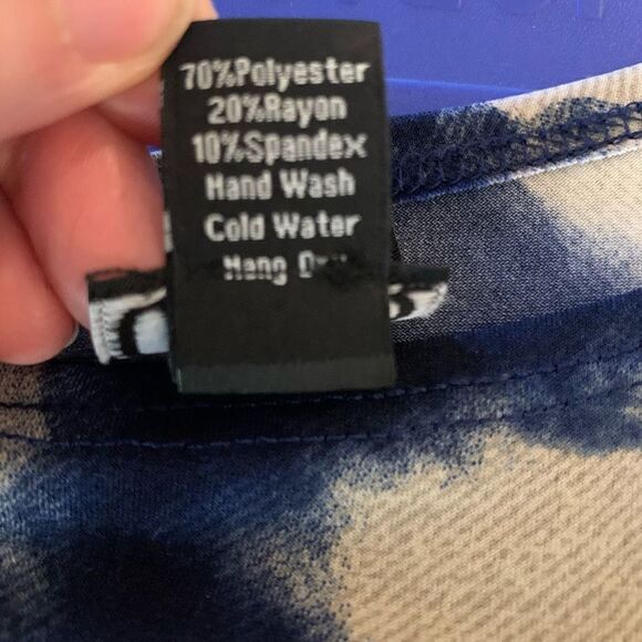 Clara Sun Woo Tie Dye Geometric Diamond Print Tunic Top Blouse Size M - Picture 8 of 9